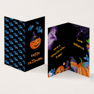 Visita MINI SIZE Spooky Feliz Cartão de Sala de Aula de H