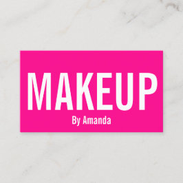 Visita Mínima maquiadora artista cor-de-rosa cartão de vi