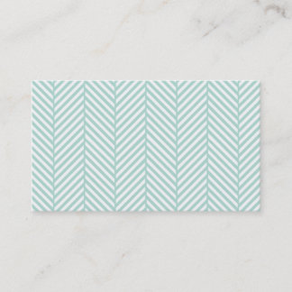 Visita Mint Herringbone Modelo de cartão de negócios