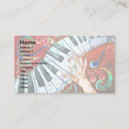 Visita Modelo de cartão de negócios 2 do piano (luz)