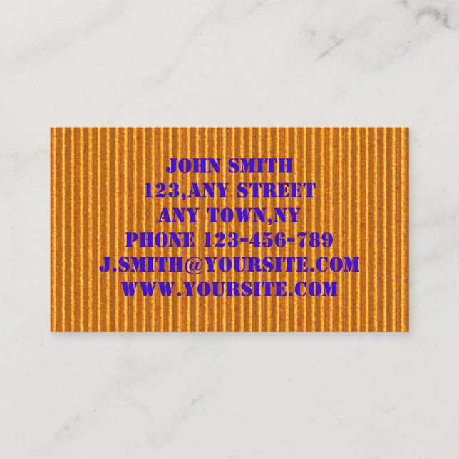 Visita Modelo de cartão de negócios alaranjado do cartão (Frente)