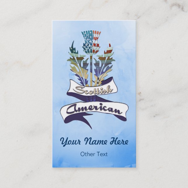 Visita Modelo de cartão de negócios Americano Escocês (Frente)