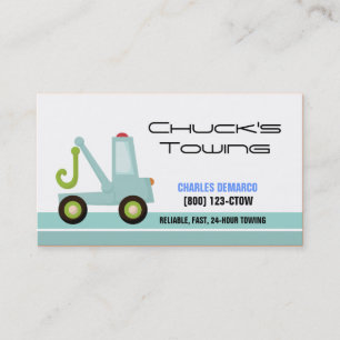 Visita Modelo de cartão de negócios Automotivo Tow Truck