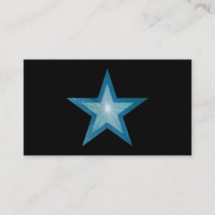 Visita Modelo de cartão de negócios azul-estrela preto