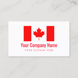 Visita Modelo de cartão de negócios canadense do logoti