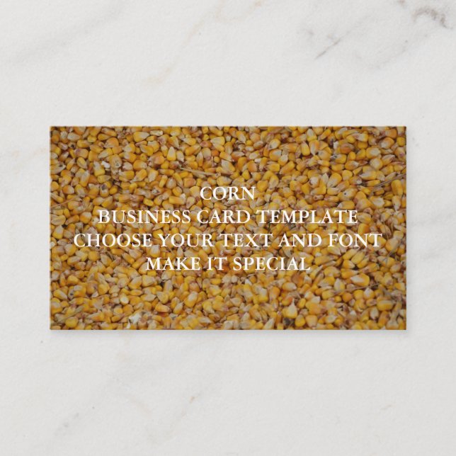 VISITA MODELO DE CARTÃO DE NEGÓCIOS CORN (Frente)