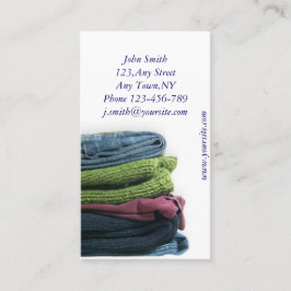 Visita Modelo de cartão de negócios da lavanderia