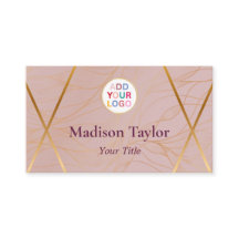 Modelo de cartão de negócios de Código QR Dourado