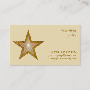 Visita modelo de cartão de negócios de estrelas Dourado