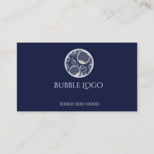 Visita Modelo de cartão de negócios de logotipo de bolha