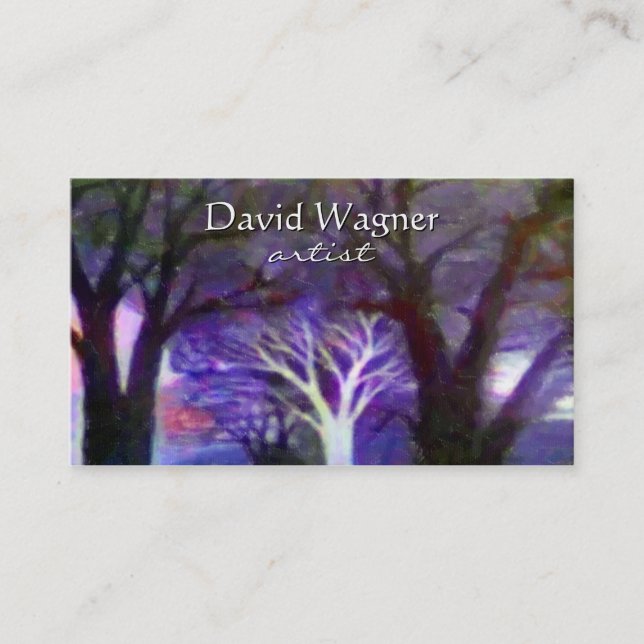 Visita Modelo de cartão de negócios do costume do artista (Frente)