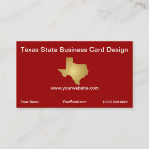 Visita Modelo de cartão de negócios do estado do Texas