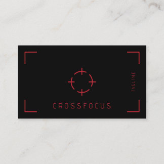 Visita Modelo de cartão de negócios do logotipo Cross Foc