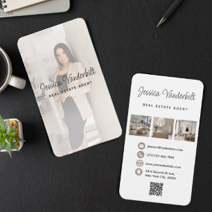 Visita Modelo de cartão de negócios do Real Estate Agent 