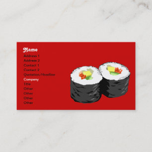 Visita Modelo de cartão de negócios do sushi