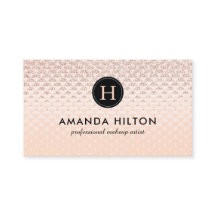 Modelo de cartão de negócios Dourado cor-de-rosa