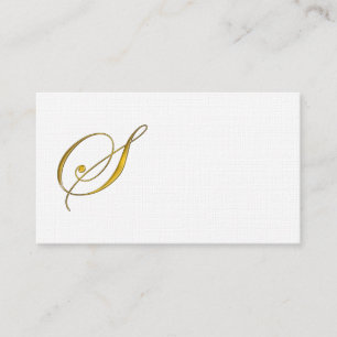 Visita Modelo de cartão de negócios Dourado do monogram