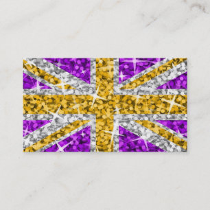 Visita Modelo de cartão de negócios Dourado Glitz UK