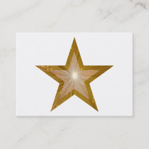 Visita Modelo de cartão de negócios Dourado Star branco