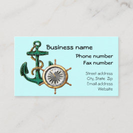 Visita Modelo de cartão de negócios náutico