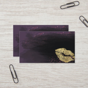 Visita Modelo de cartão de negócios preto e roxo dos