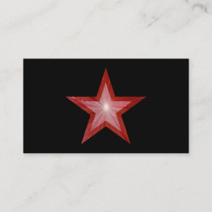 Visita Modelo de cartão de negócios Red Star preto