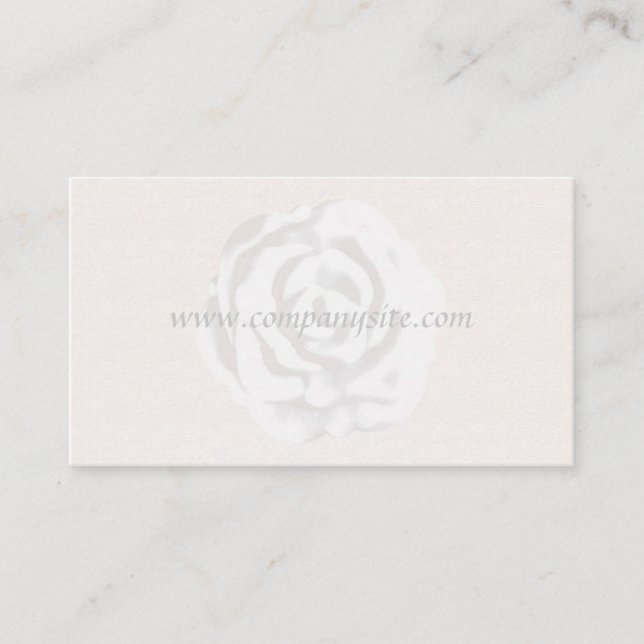 Visita Modelo de cartão de negócios Rosa Branco (Frente)