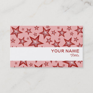 Visita Modelo de cartão de negócios rosa-risca das Estrel