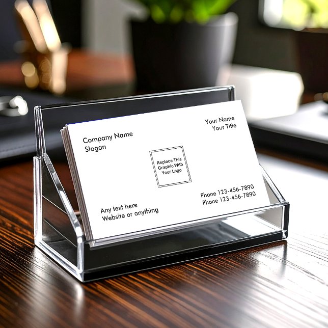 Visita Modelo de cartão de negócios simples (Criador carregado)