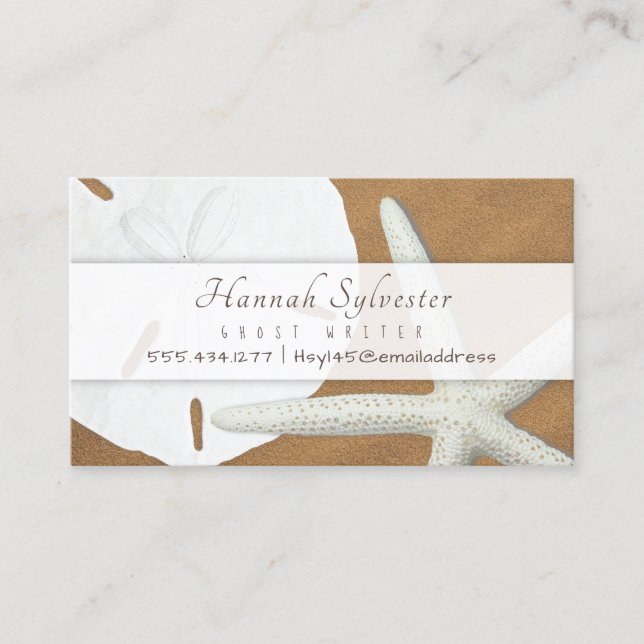 Visita Modelo de cartão de negócios Simples de Areia de P (Frente)