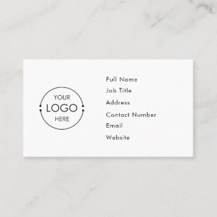 Visita Modelo de cartão de negócios Simples de Logotipo P