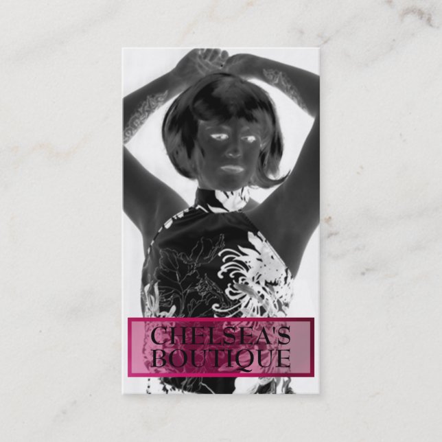 Visita Modelos de cartão de negócios do boutique da roupa (Frente)