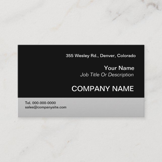 Visita Modelos de cartão de negócios pretos (Frente)