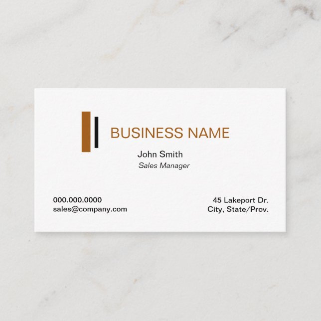 Visita Modelos de cartão de negócios profissionais branco (Frente)