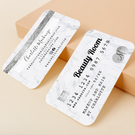 Visita Monograma chic de beleza de cabelo de cartão de cr