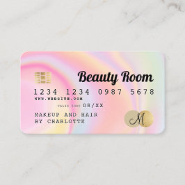 Visita Monograma de mármore de unicórnio rosa com cartão 