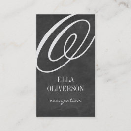 Visita Monograma do modelo de cartão de negócios de quadr