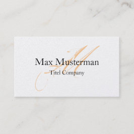 Visita Monograma moderno áureo cartão de presentação