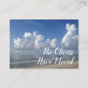 Visita Mudança de endereço ao cartão com fotos da casa