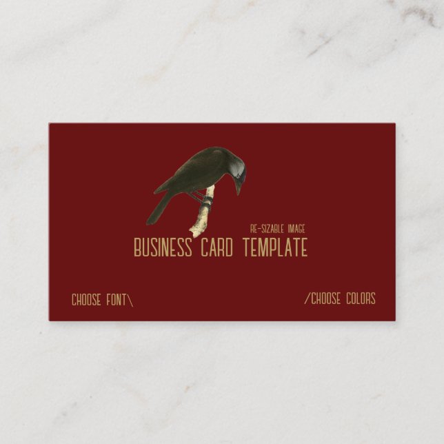 Visita Natureza selvagem BlackBirds Raven Cartão de visit (Frente)