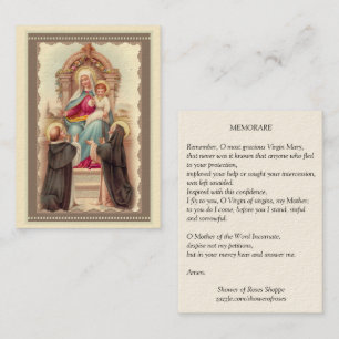 Visita Nossa senhora do cartão santamente de Memorare da