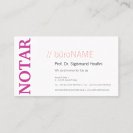 Visita Notário cartão de presentação