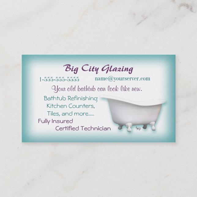 Visita O cartão de negócio da banheira do Victorian (Frente)