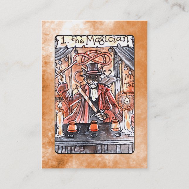 Visita O cartão de Tarot do mágico (Frente)