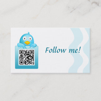 Visita O código de QR segue-me modelo de cartão de