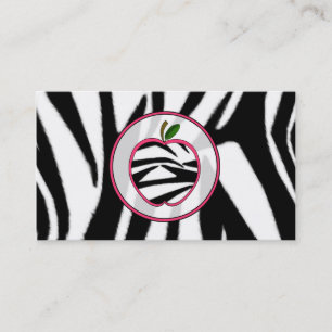 Visita O impressão Apple da zebra forma o cartão de