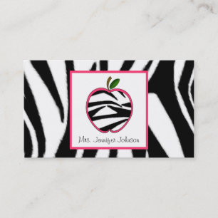 Visita O impressão Apple da zebra forma o cartão de