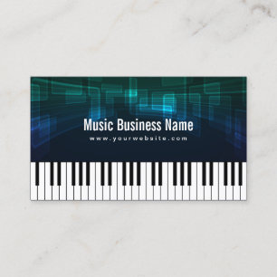 Visita O piano elegante fecha o cartão de indústria