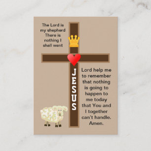 Visita O Senhor é o meu cartão de oração de pastor