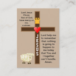 Visita O Senhor é o meu cartão de oração de pastor